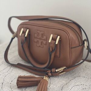 Tory Burch Vintage Brown Leather Crossbody Bag